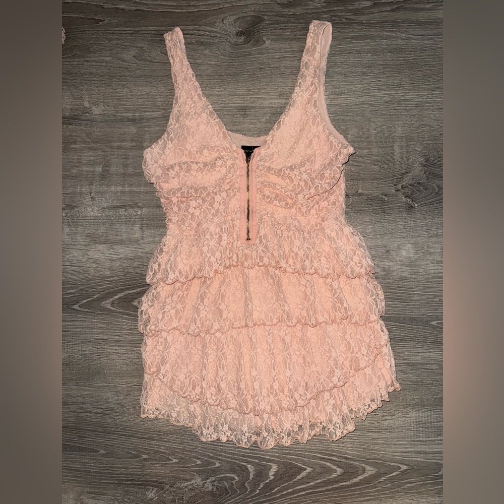 Moda International Blush Lace Dress